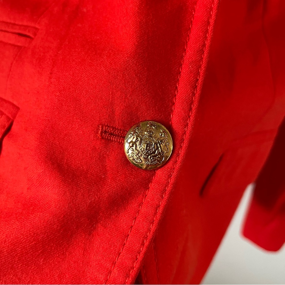 J. Crew Cherry Red Tailored Blazer Schoolgirl Professional Business Casual Wear - Picture 5 of 7